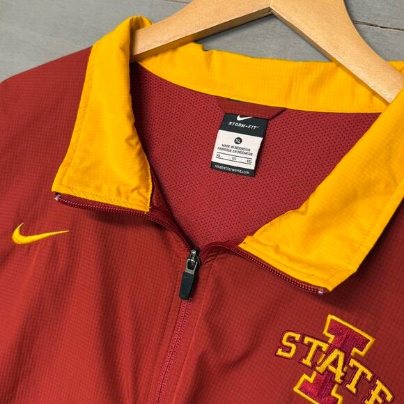 Vintage Nike Iowa Hawkeyes Storm Fit Windbreaker 1/4 Zip Jacket Red XL - Picture 3 of 6